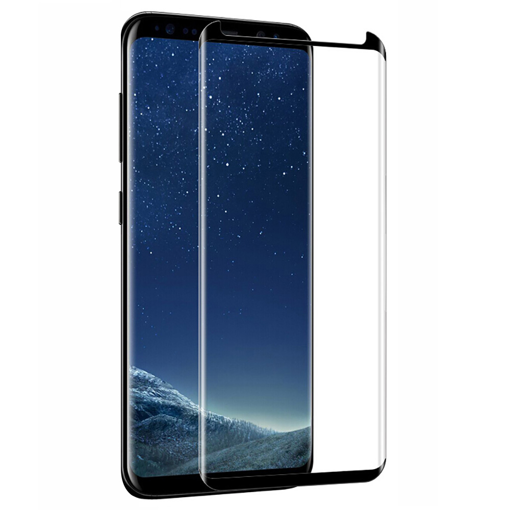 Displayschutzglas Panzerglas für Samsung Galaxy S8 Plus-Schwarz